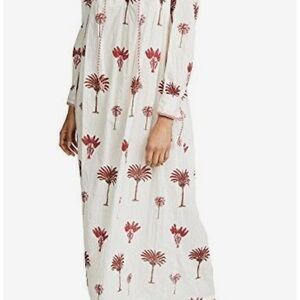 Antik Batik Palmio Long Dress featuring a palm tree print
